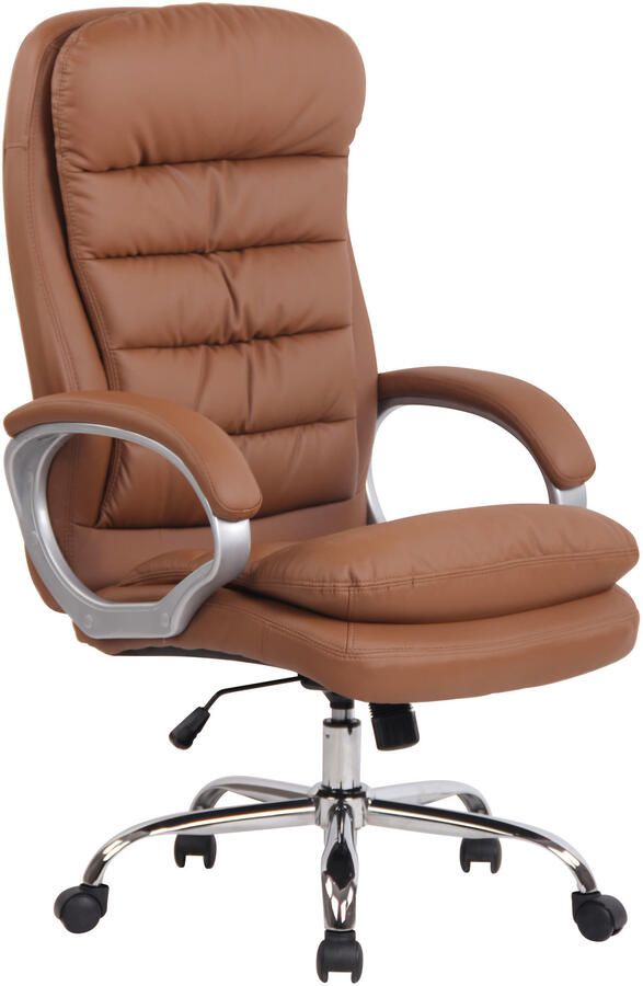 KantoormeubelenPlus Bureaustoel Frederikstad Kunstleer Lichtbruin