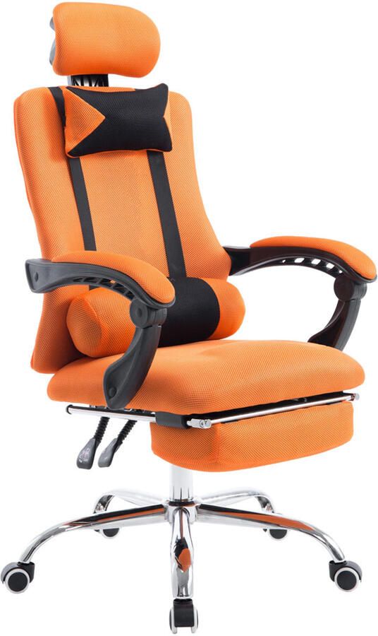 KantoormeubelenPlus Bureaustoel Hartola Stof met voetensteun Oranje