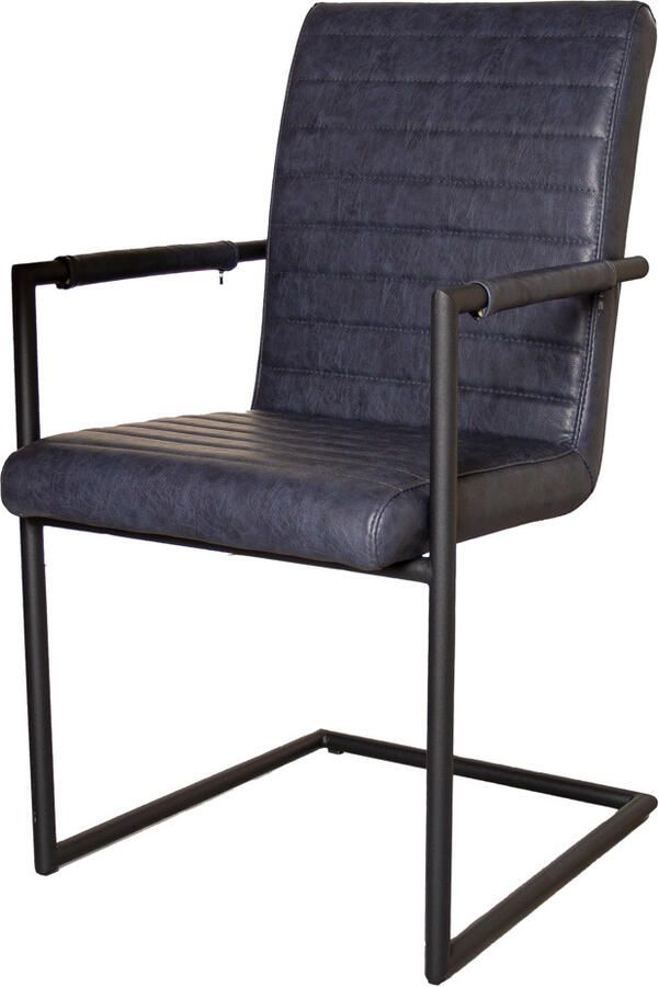 Kantoormeubelen Plus Eetkamer Vergaderstoel Grindavík Kunstleer Blauw