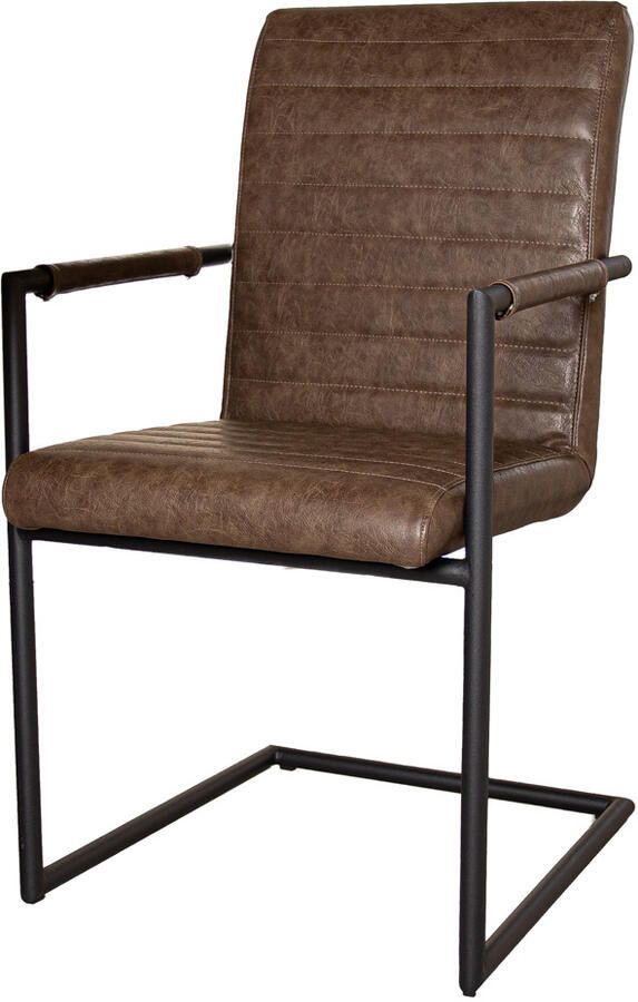 Kantoormeubelen Plus Eetkamer Vergaderstoel Grindavík Kunstleer Taupe