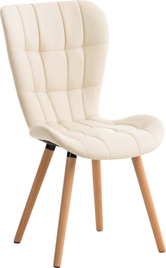 KantoormeubelenPlus Eetkamer Vergaderstoel Middelfart PU leer Crème