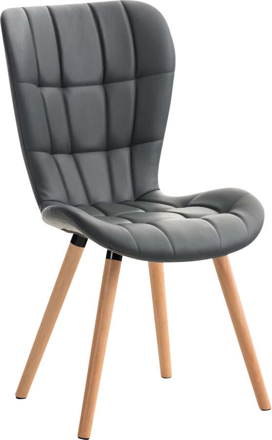 KantoormeubelenPlus Eetkamer Vergaderstoel Middelfart PU leer Grijs