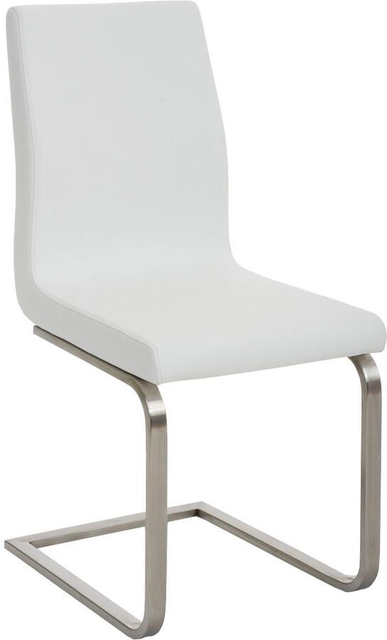 KantoormeubelenPlus Eetkamerstoel Sledestoel Tonder Kunstleer Wit