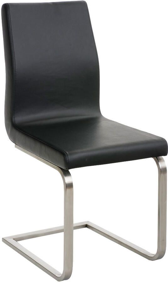 KantoormeubelenPlus Eetkamerstoel Sledestoel Tonder Kunstleer Zwart