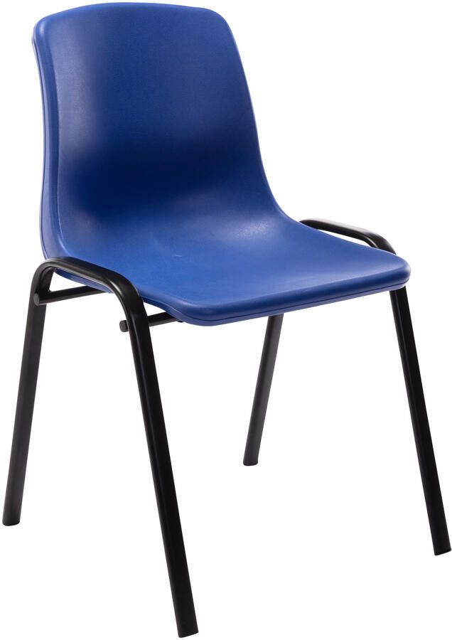 KantoormeubelenPlus Stapelbare Bezoekers Conferentiestoel Aura Kunststof Blauw