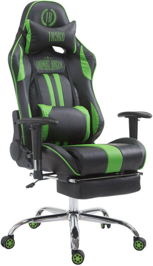 KantoormeubelenPlus Racing Gaming Bureaustoel Kerimaki Kunstleer met voetensteun Zwart Groen