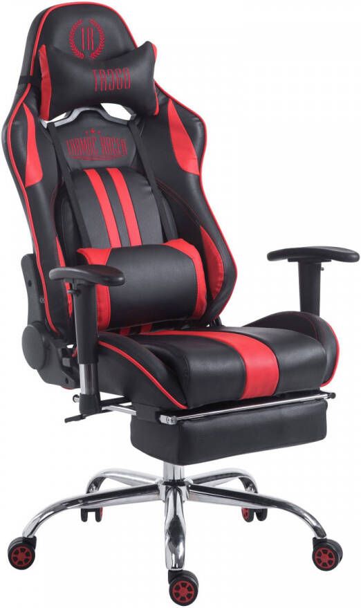 KantoormeubelenPlus Racing Gaming Bureaustoel Kerimaki Kunstleer met voetensteun Zwart Rood