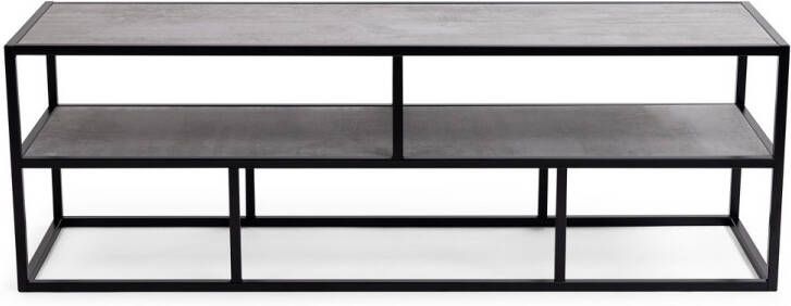 KantoormeubelenPlus Stalux Tv-meubel'Luuk'150cm kleur zwart beton