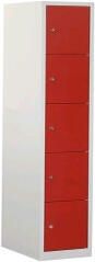 ABC Kantoormeubelen Kleuren: Licht grijs met rode deuren + 10 00