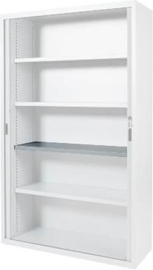 Schaffenburg Lateraal legbord (met uitsparingen legborddragers) voor roldeurkast 80 cm. breed Aluminium RAL 9006