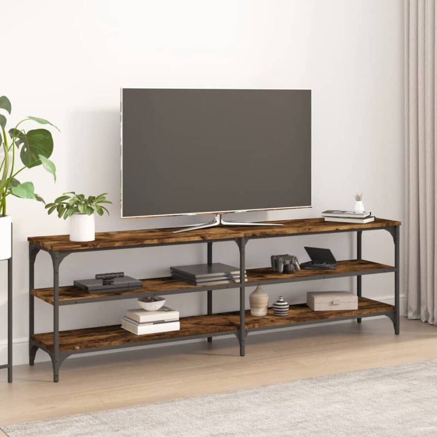 VidaXL Tv-meubel 160x30x50 cm bewerkt hout gerookt eikenkleurig