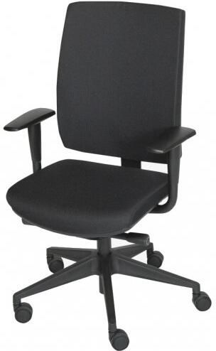 Schaffenburg serie 350 NEN EN 1335 gecertificeerde bureaustoel. Rug en zitting stof zwart