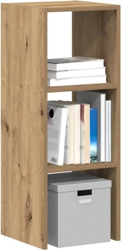 VidaXL Boekenkast stapelbaar 30x30x80 cm bewerkt hout artisanaal eiken