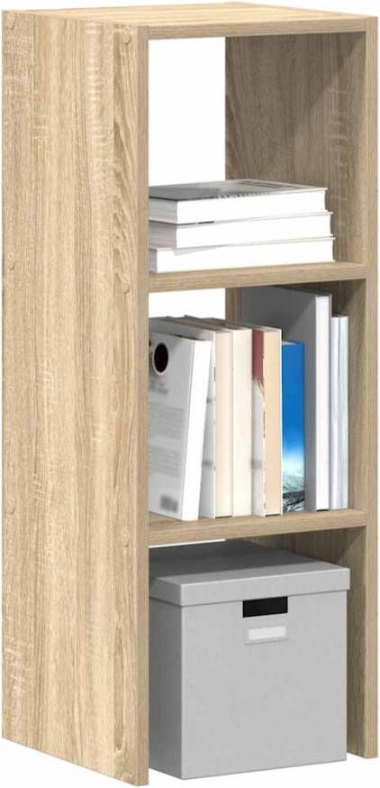 VidaXL Boekenkast stapelbaar 30x30x80 cm bewerkt hout sonoma eiken