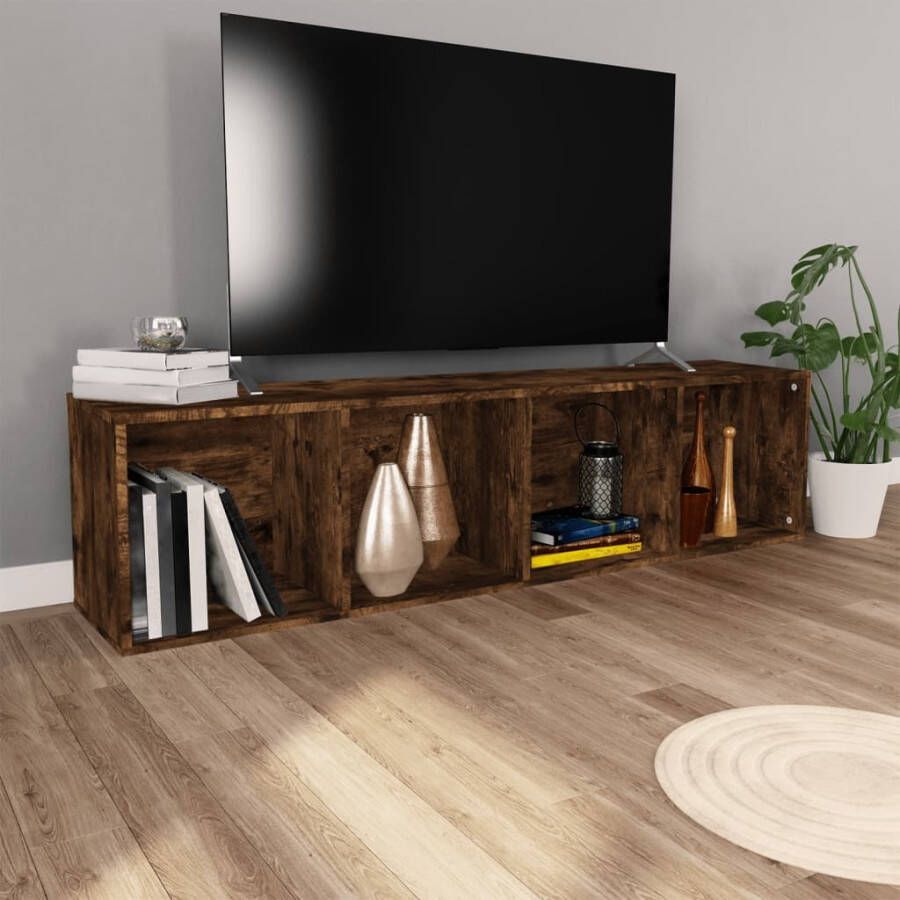 VidaXL Boekenkast tv-meubel 36x30x143 cm bewerkt hout gerookt eiken