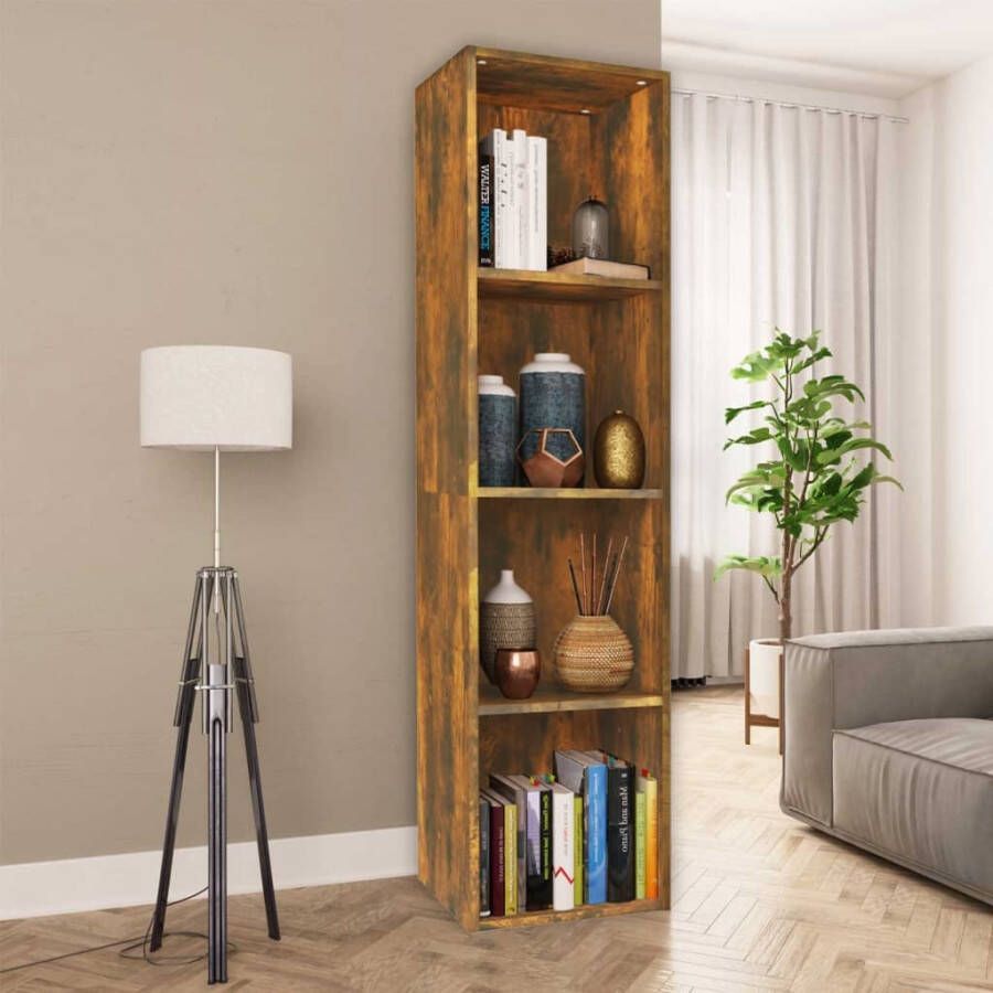 VidaXL Boekenkast tv-meubel 36x30x143 cm bewerkt hout gerookt eiken