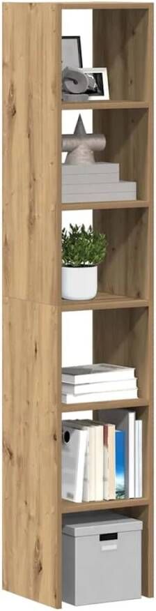 VidaXL Boekenkasten 2 st 30x30x80 cm bewerkt hout artisanaal eiken