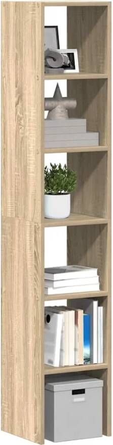 VidaXL Boekenkasten 2 st 30x30x80 cm bewerkt hout sonoma eiken