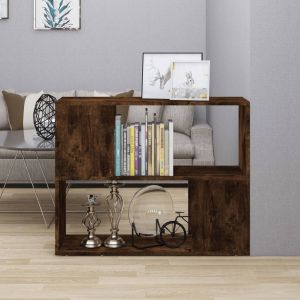 VidaXL Boekenkast kamerscherm 80x24x63 cm gerookt eikenkleurig