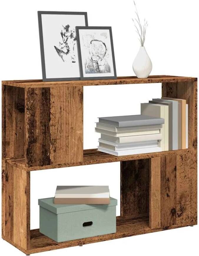 VidaXL Boekenkast kamerscherm 80x24x63 cm oud houtkleurig