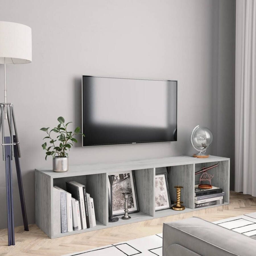 VidaXL Boekenkast tv-meubel 143x30x36 cm betongrijs