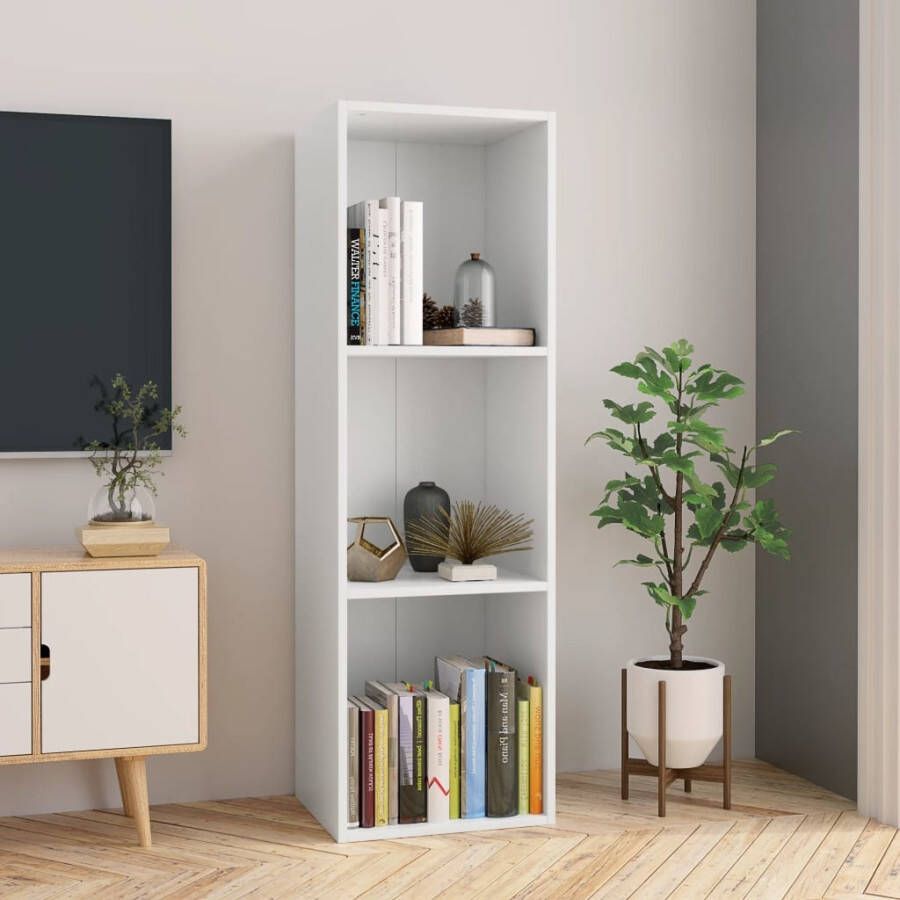 VidaXL Boekenkast tv-meubel 36x30x114 cm bewerkt hout wit