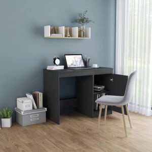 VidaXL Bureau 100x50x76 cm bewerkt hout grijs