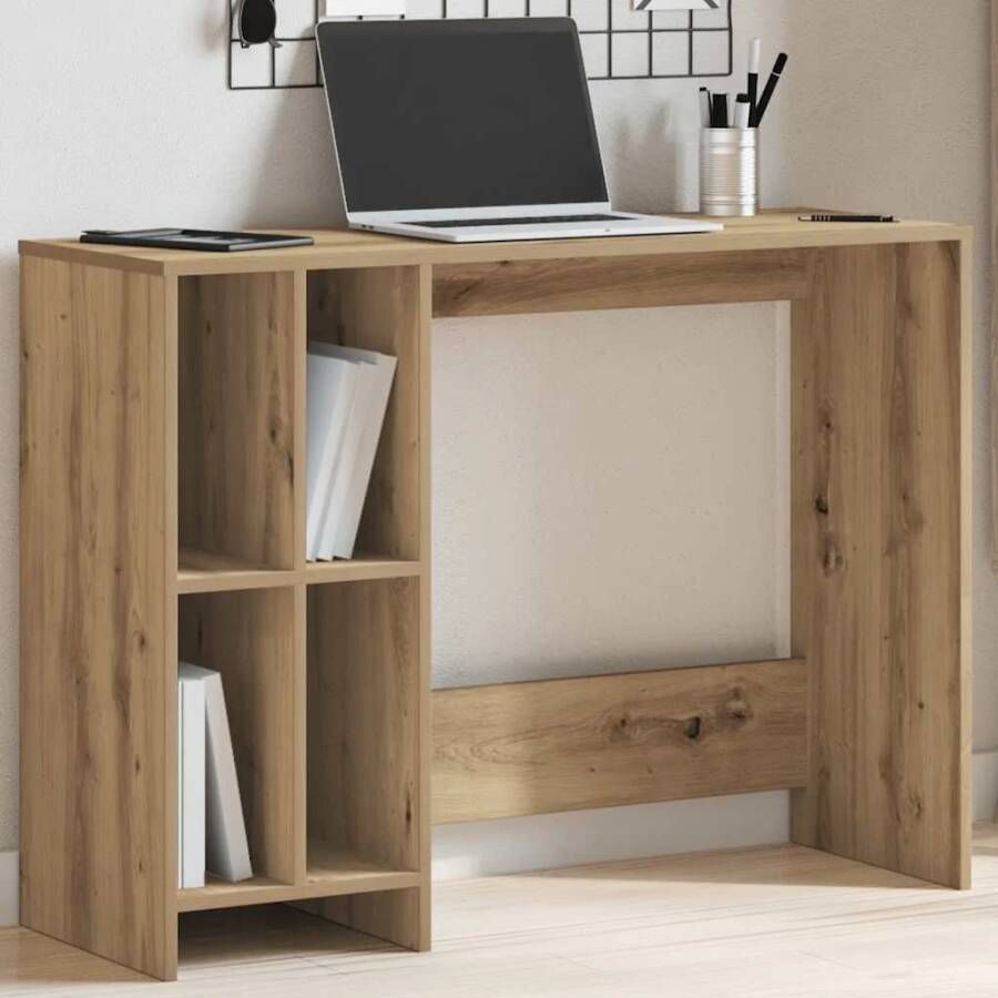 VidaXL Bureau 102 5x35x75 cm bewerkt hout artisanaal eikenkleur