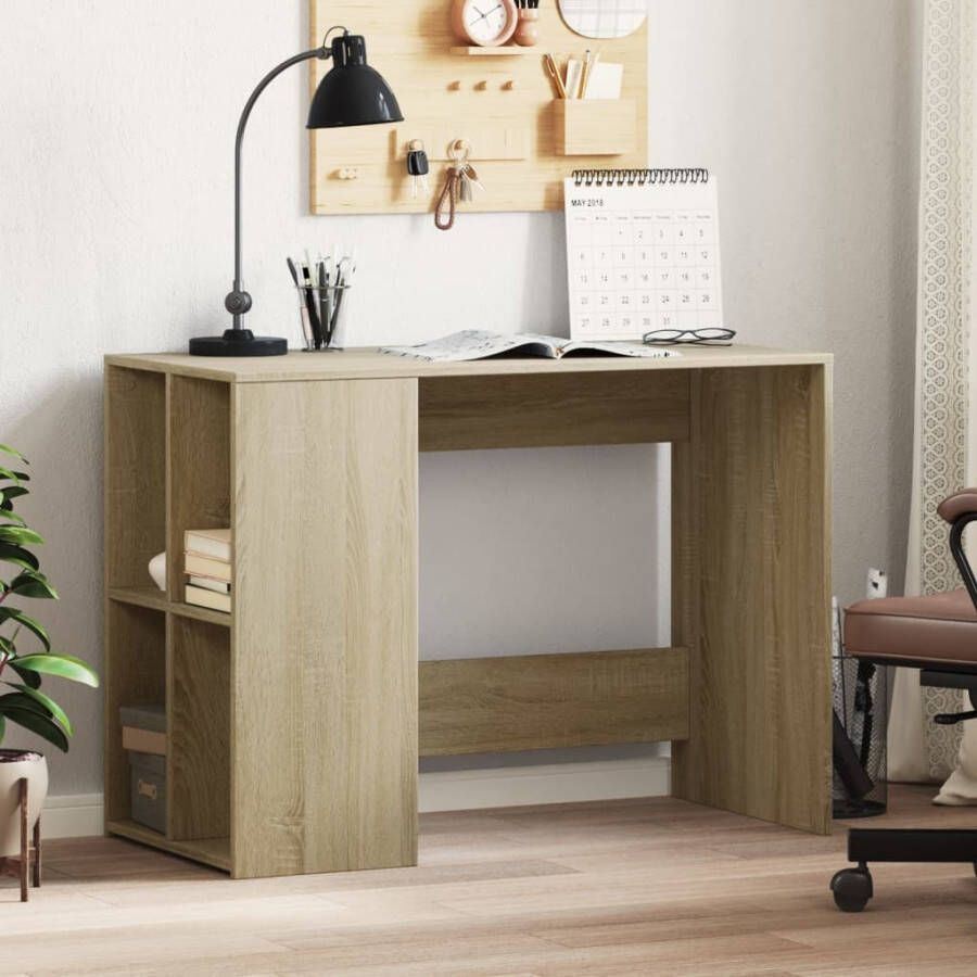 VidaXL Bureau 102x50x75 cm bewerkt hout sonoma eikenkleurig