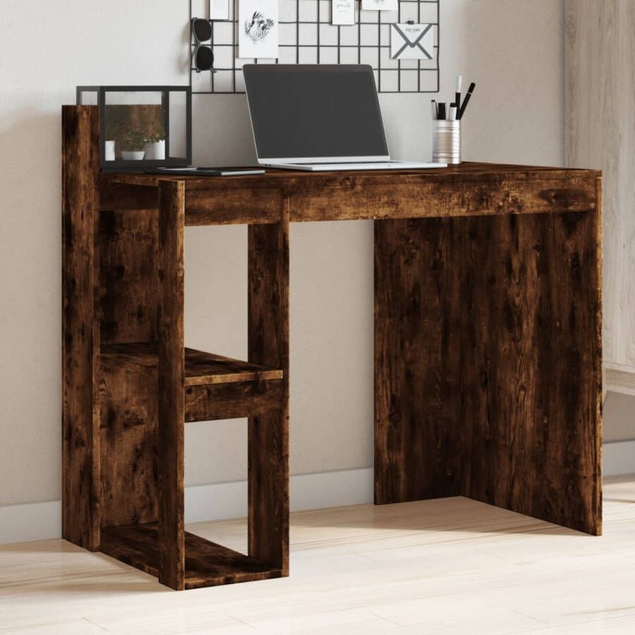 vidaXL Bureau 103 5x56 5x94 cm bewerkt hout gerookt eikenkleurig