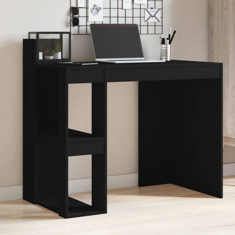 vidaXL Bureau 103 5x56 5x94 cm bewerkt hout zwart