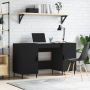 VidaXL Bureau 140x50x75 cm bewerkt hout zwart - Thumbnail 2