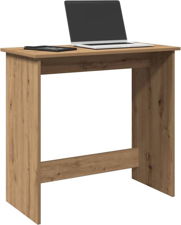 VidaXL Bureau 80x40x75 cm bewerkt hout artisanaal eikenkleurig