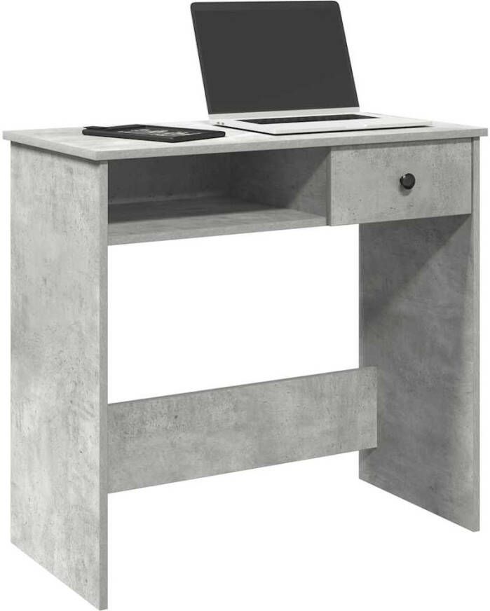 VidaXL Bureau 80x40x75 cm bewerkt hout betongrijs