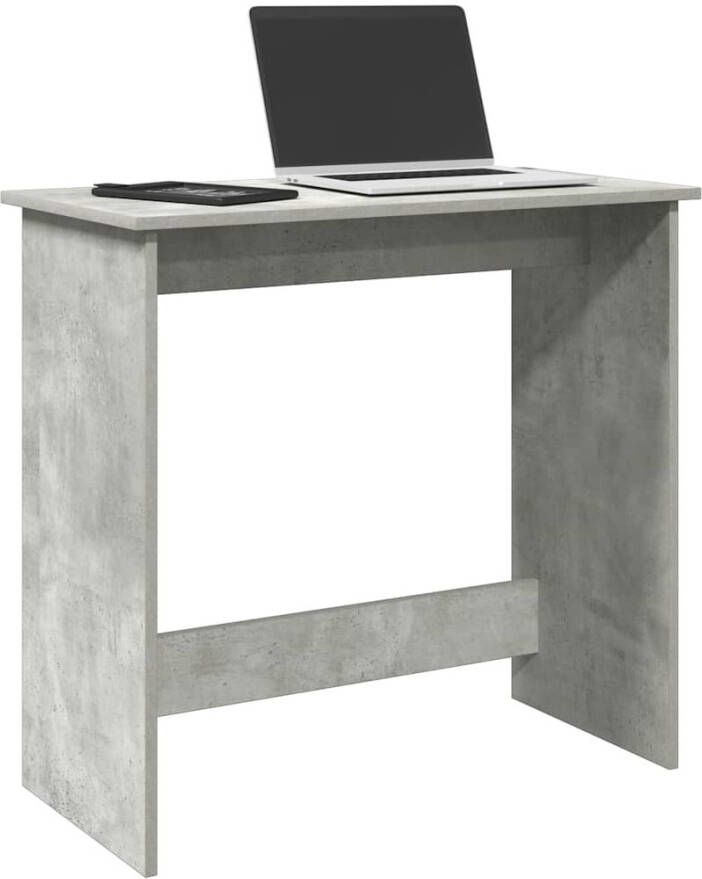 VidaXL Bureau 80x40x75 cm bewerkt hout betongrijs