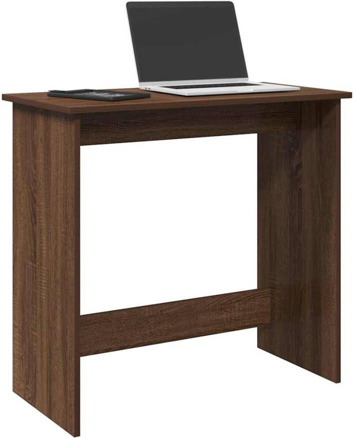 VidaXL Bureau 80x40x75 cm bewerkt hout bruin eikenkleur