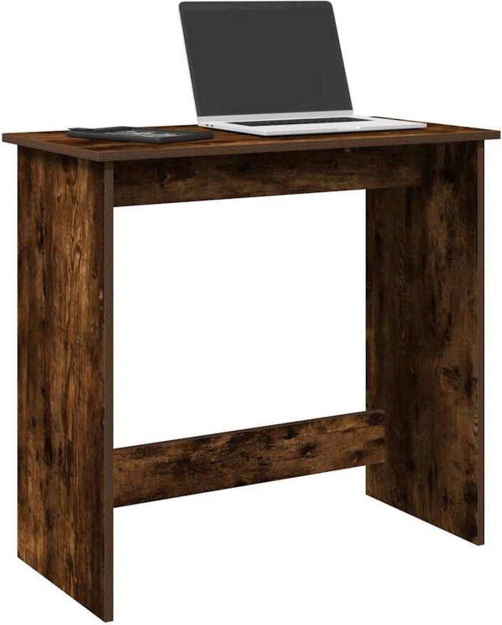 VidaXL Bureau 80x40x75 cm bewerkt hout gerookt eikenkleurig