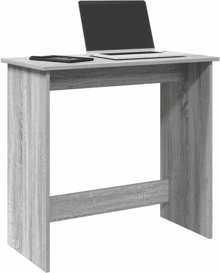 VidaXL Bureau 80x40x75 cm bewerkt hout grijs sonoma eikenkleurig