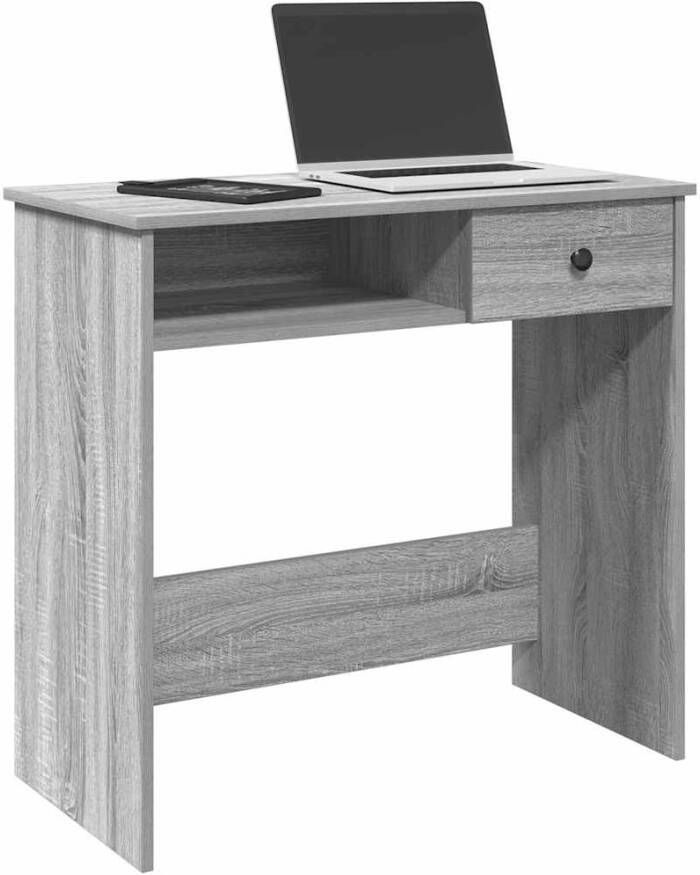 VidaXL Bureau 80x40x75 cm bewerkt hout grijs sonoma eikenkleurig