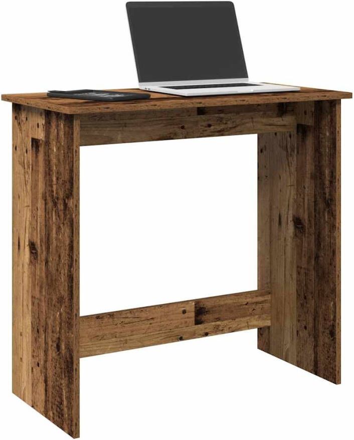 VidaXL Bureau 80x40x75 cm bewerkt hout oud houtkleurig