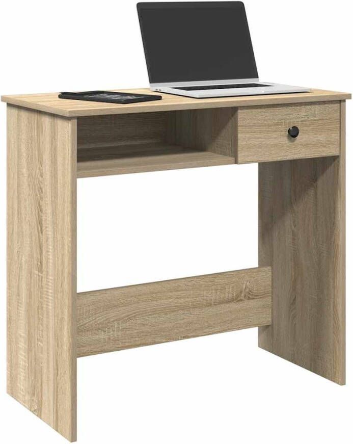 VidaXL Bureau 80x40x75 cm bewerkt hout sonoma eikenkleurig