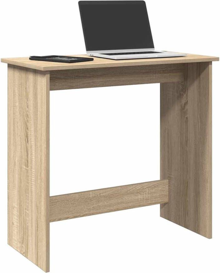 VidaXL Bureau 80x40x75 cm bewerkt hout sonoma eikenkleurig