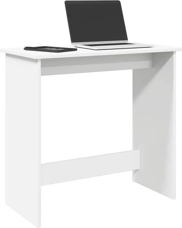 VidaXL Bureau 80x40x75 cm bewerkt hout wit