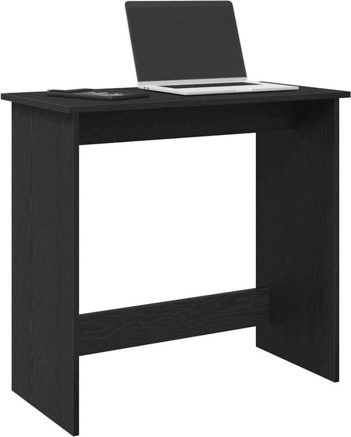 VidaXL Bureau 80x40x75 cm bewerkt hout zwart