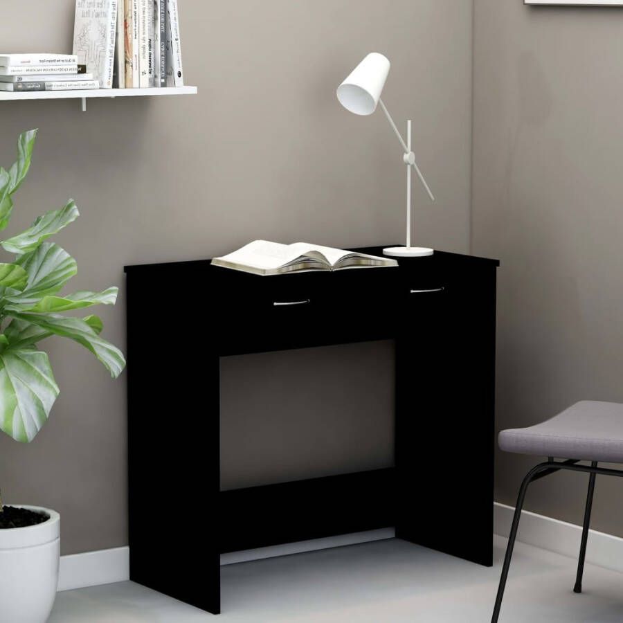 vidaXL Bureau 80x40x75 cm spaanplaat zwart