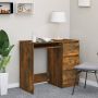 VidaXL Bureau 90x45x76 cm bewerkt hout gerookt eikenkleurig - Thumbnail 1