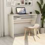 VidaXL Bureau 90x50x74 cm bewerkt hout wit - Thumbnail 1