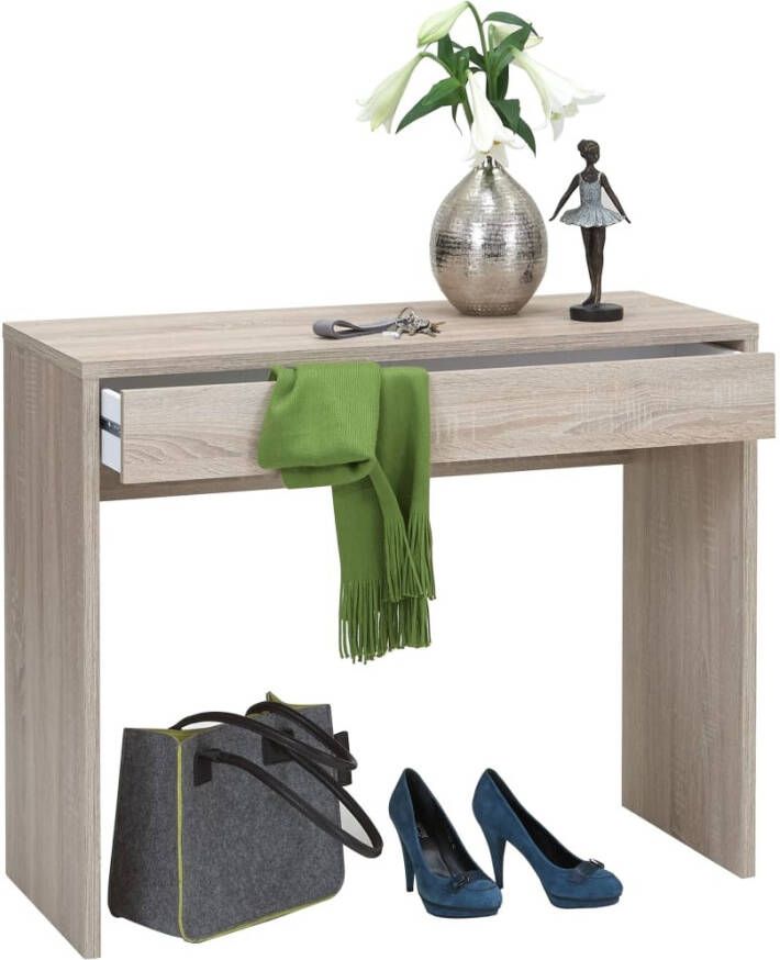 VidaXL Bureau met brede lade 100x40x80 cm eikenkleurig