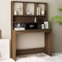 VidaXL Bureau met schappen 110x45x157 cm bewerkt hout bruineikenkleur - Thumbnail 2