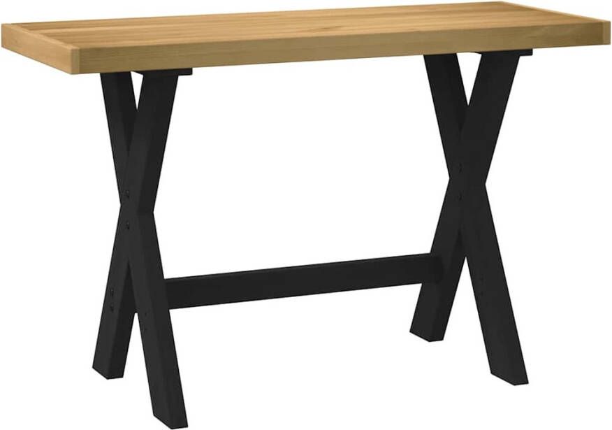 VidaXL Bureau NOAIN X-vormige poten 120x50x75 cm massief hout